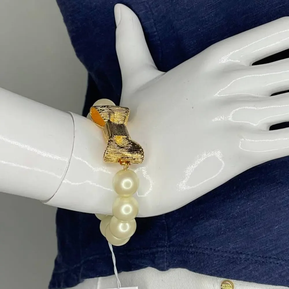 Kate Spade All Wrapped Up In pearls Bracelet Cream / Gold - Picture 3 of 7